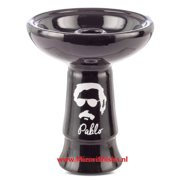 Zwarte Dum Pablo Escobar phunnel hookah kop vooraanzicht