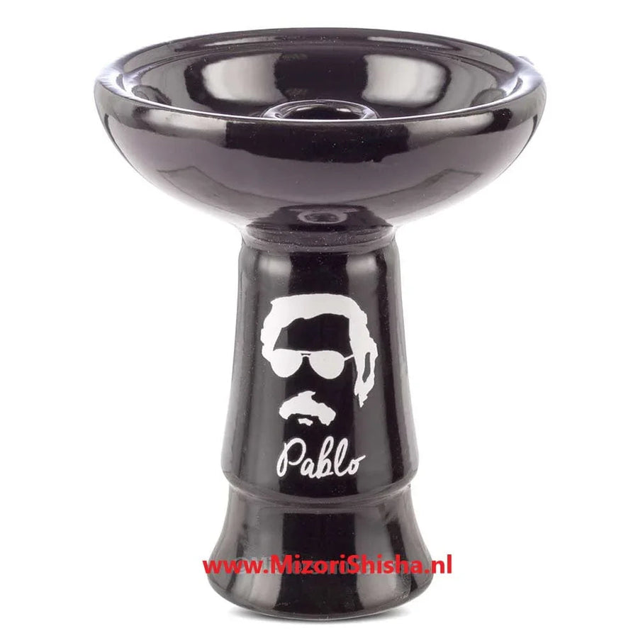 Zwarte Dum Pablo Escobar phunnel hookah kop vooraanzicht