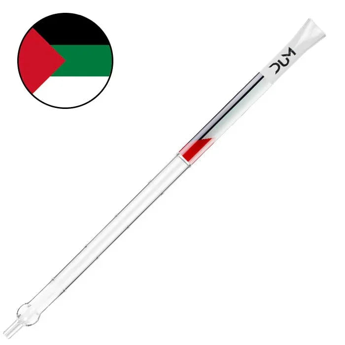 DUM Palestina waterpijp mondstuk XXL glas met vlagmotief