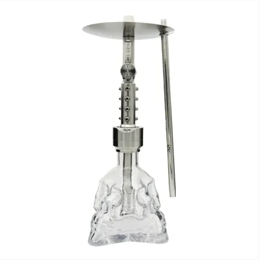 DUM Phillip P Silver Flame complete shisha set van 60 cm met zilver vlamdesign