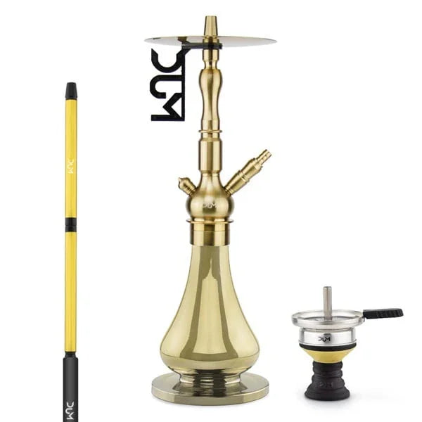 Dum Piccolo Ram Gold goudkleurige waterpijp vooraanzicht