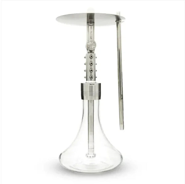 DUM Pro Phillip hookah van roestvrij staal met glazen vaas, complete set circa 60 cm