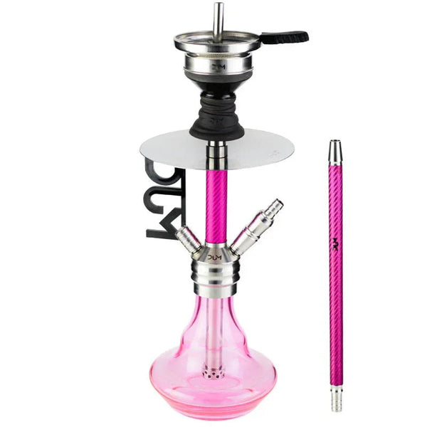 Roze Dum SS19 Cute Carbon hookah van 35 cm met carbon afwerking