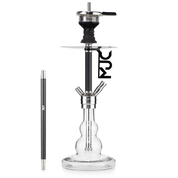 Dum SS24 Bubble Carbon shisha in zwart, complete hookah set van carbon