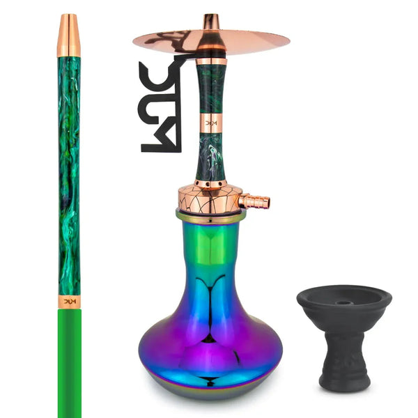 Dum SS68 Kazan Small Rainbow compacte waterpijp met gouden kolom