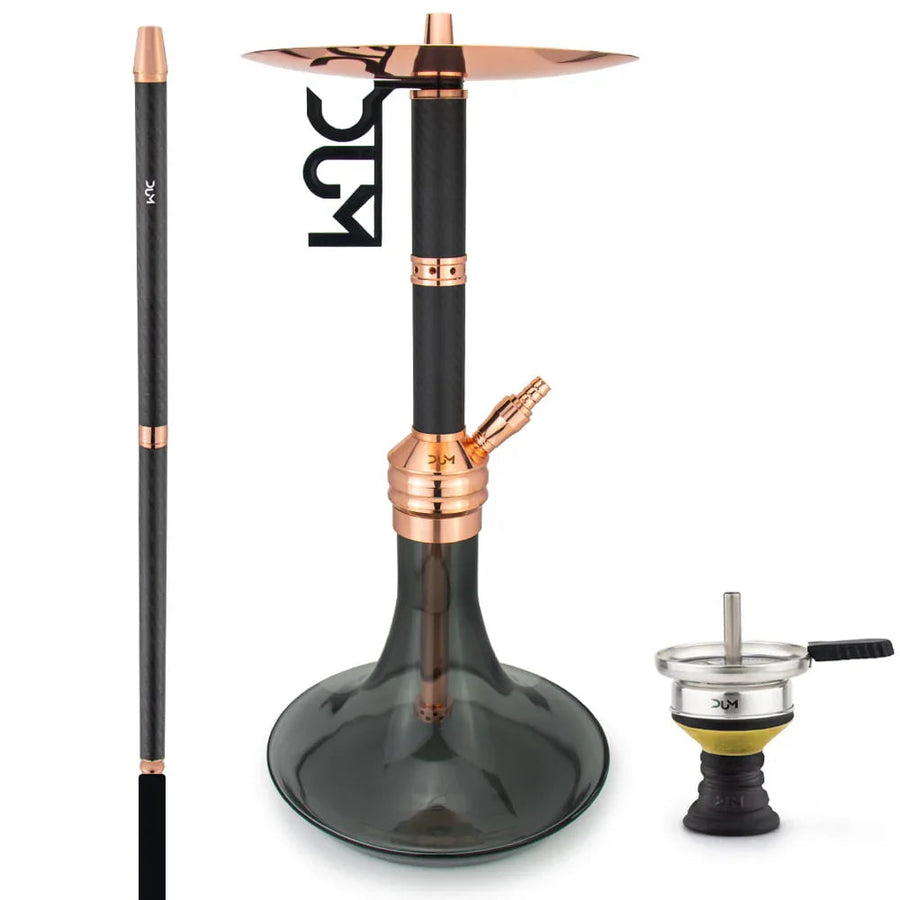 Dum SS71 Big Buffer Gold hookah van 70 cm met gouden rookkolom