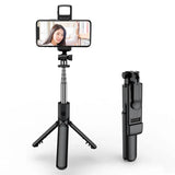 Exclusive S03 selfiestick met uitklapbaar statief en Bluetooth-afstandsbediening als tripod