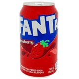 Fanta Strawberry USA blik 355ml, Amerikaanse import aardbeienfrisdrank