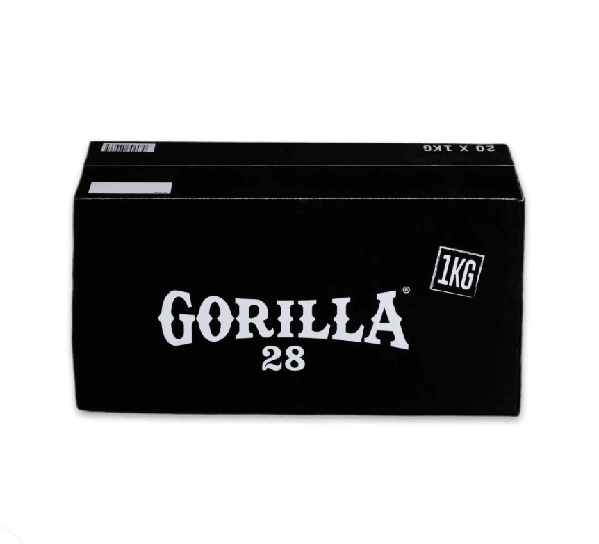 Gorilla natuurkolen 28mm 1 kilo kokosnoot kubussen voor waterpijp