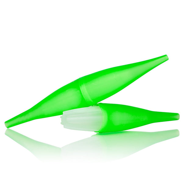 Groene ijsslang van 34 cm met gel-accu voor gekoeld waterpijp mondstuk