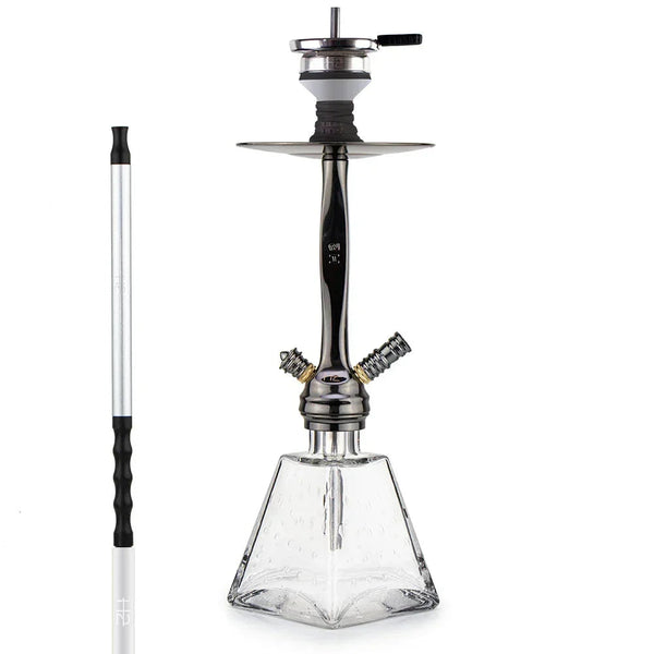 Transparante H2 038 hookah met glazen vaas en diffusor