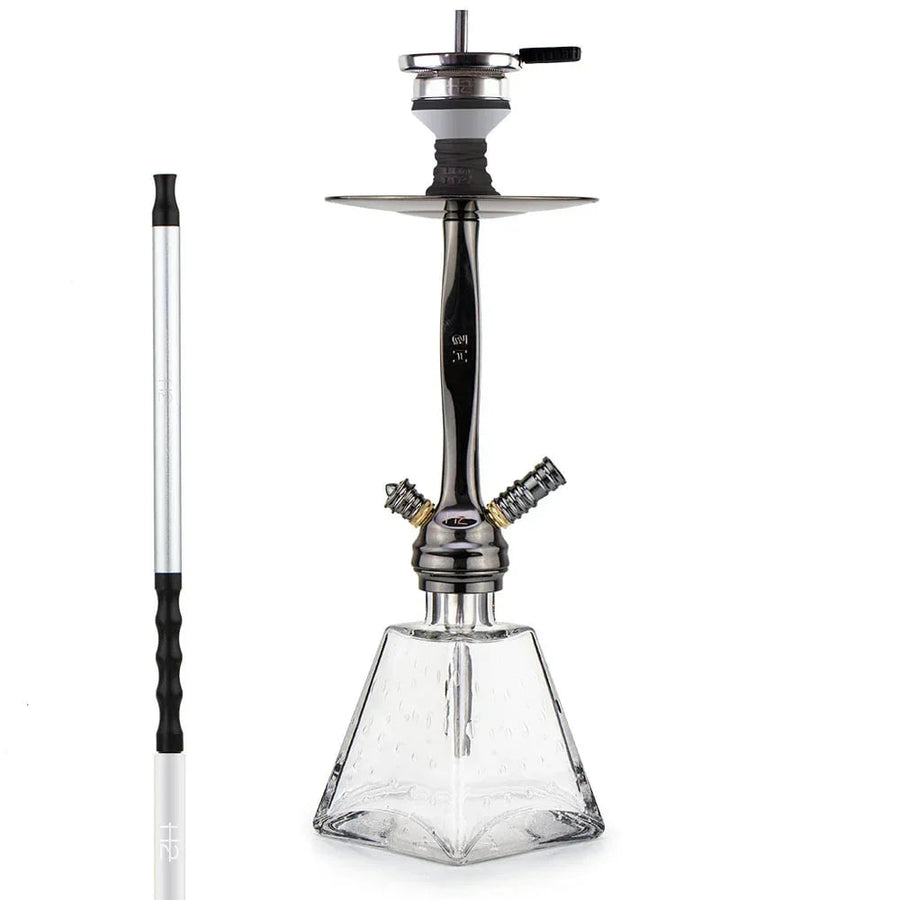 Transparante H2 038 hookah met glazen vaas en diffusor