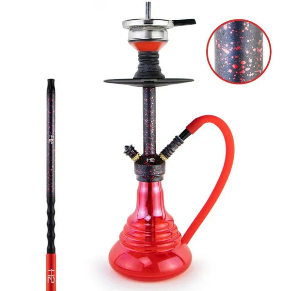 Rode H2 352 Camouflage hookah complete set met kolentang en Hot Screen