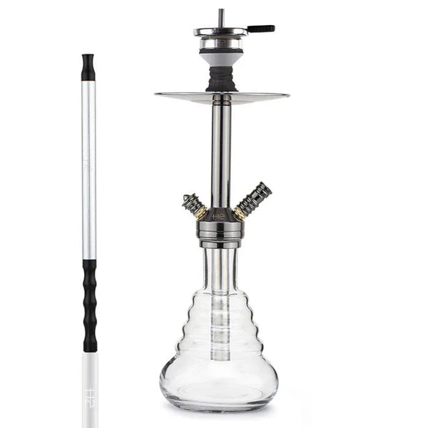 H2 452 Little Rocket waterpijp transparant, compacte hookah van 41 cm
