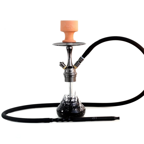 H2 760 Tiny hookah in zwart, compacte 40 cm shisha set