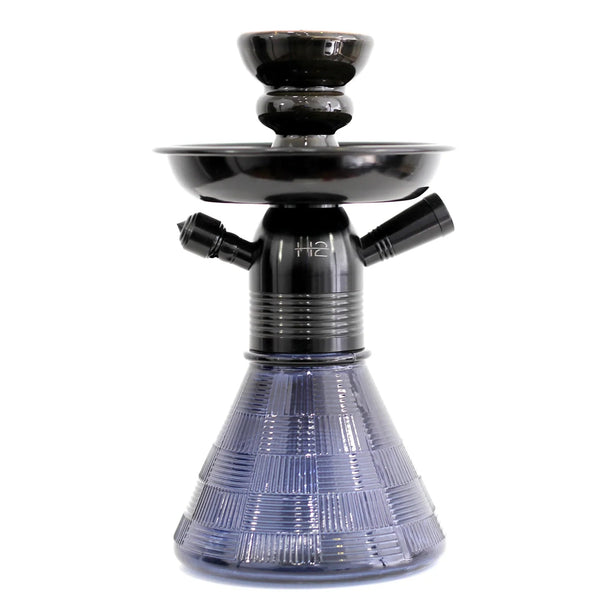 Zwarte strakke H2 Mini shisha met art deco patroon