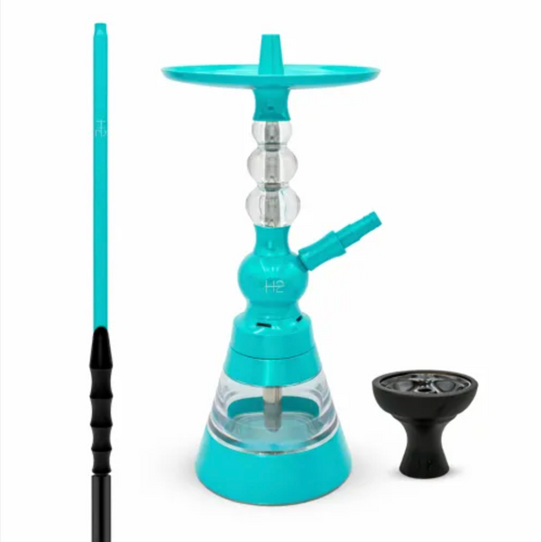 H2 Rayka Pastel Green waterpijp met horizontaal blow off systeem, pastelgroene shisha
