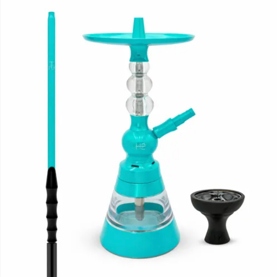 H2 Rayka Pastel Green waterpijp met horizontaal blow off systeem, pastelgroene shisha
