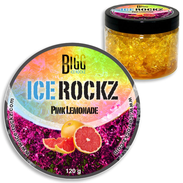 Ice Rockz Bigg Pink Lemonade hookah steam stones pot van 120 gram, rookvrije roze limonade