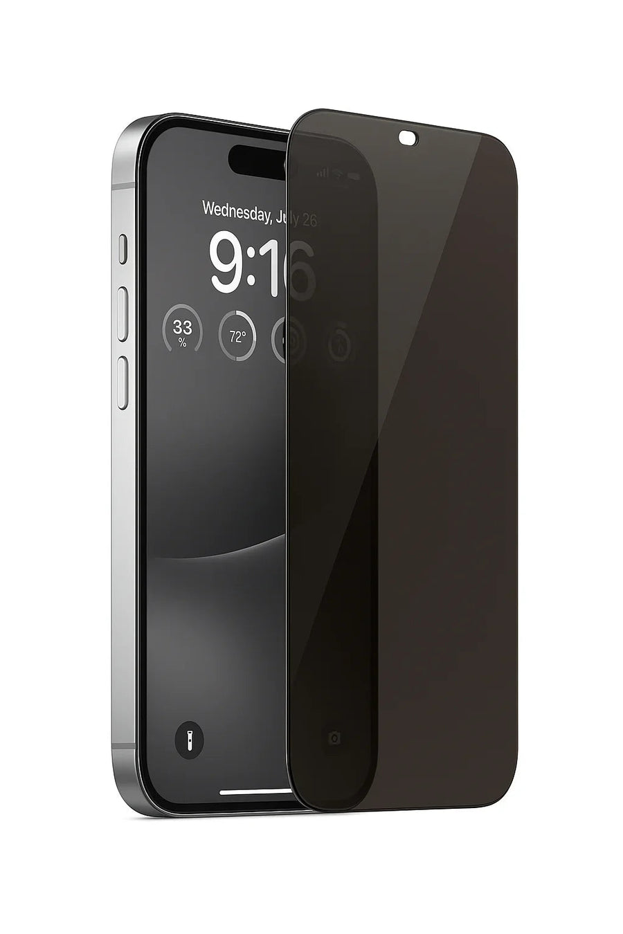 iPhone 15 screenprotector met privacyfilter tegen meekijkers