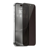 iPhone 16 Pro privacy screenprotector met anti-spy filter, vooraanzicht op het scherm