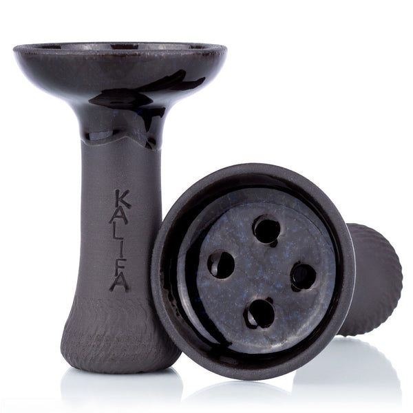 Handgemaakte Kalifa Classic Midnight vortex shisha kopstuk in zwart-blauw uit Duitsland