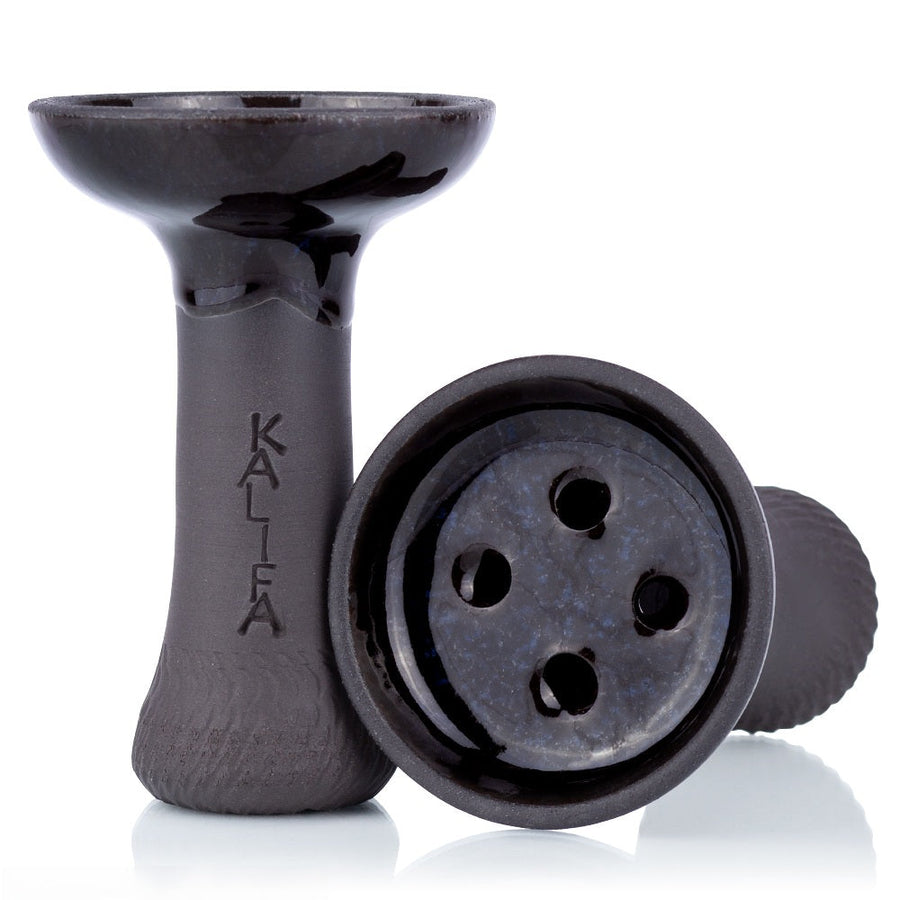 Handgemaakte Kalifa Classic Midnight vortex shisha kopstuk in zwart-blauw uit Duitsland