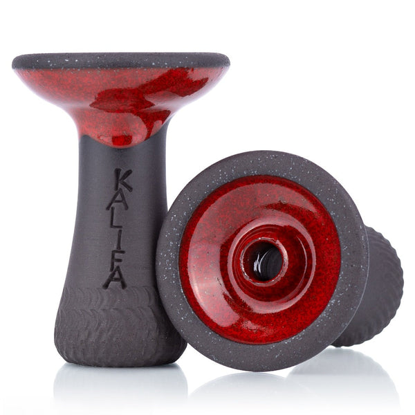 Rode Kalifa Phunnel Mini Rubin hookah bowl, handgemaakt steen-klei