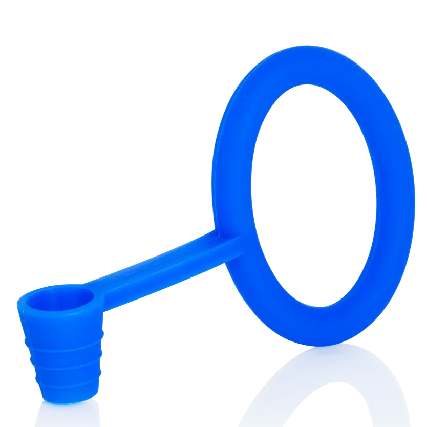 KS Original Tongo blauwe siliconen handgreep met tangenhouder voor je waterpijp slang
