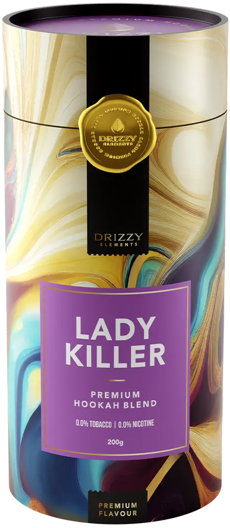 Drizzy Elements Lady Killer waterpijp tabak van 1 kg, tropisch fruitige hookah smaak als alternatief voor Adalya