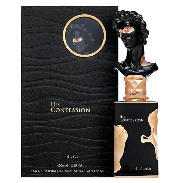 Lattafa His Confection eau de parfum voor heren, 100 ml met karamel en amberaccent