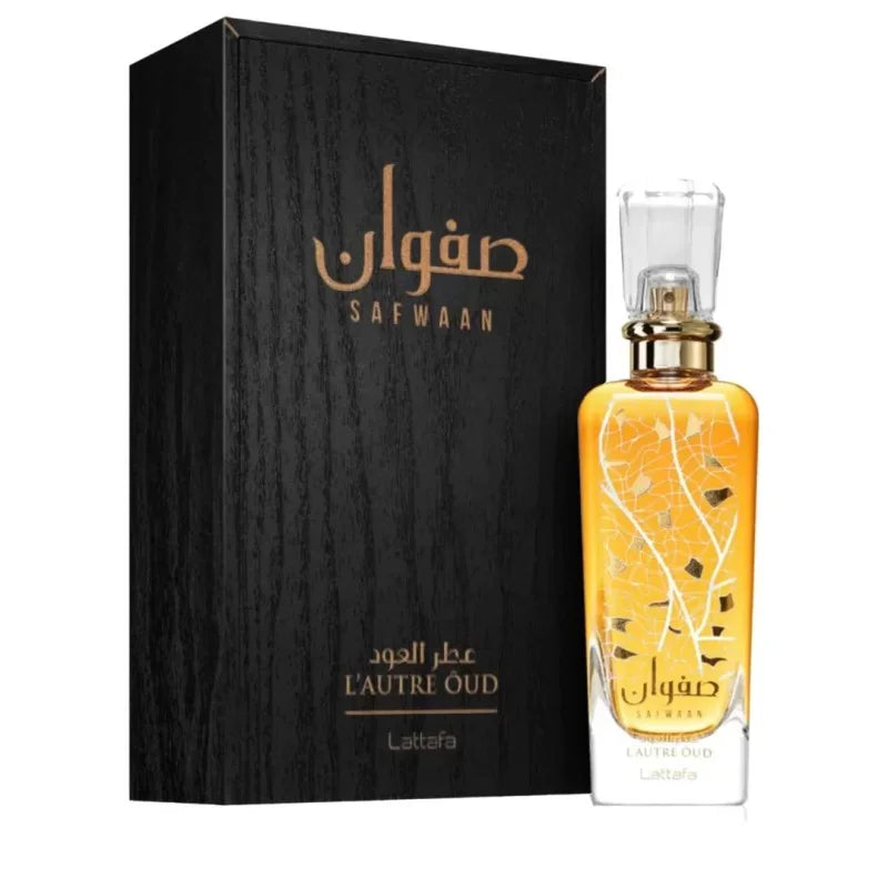 Lattafa Safwaan Lautre Oud eau de parfum fles 100ml vooraanzicht
