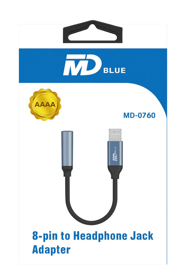 MD Blue Lightning connector omgezet naar 3,5 mm koptelefoonaansluiting voor iPhone