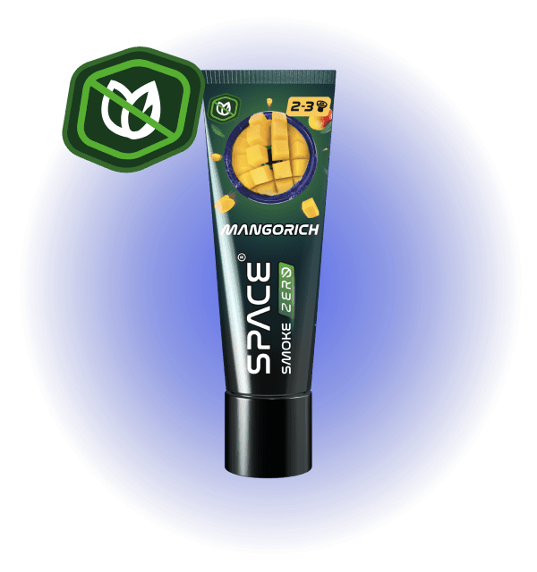 Tube Space Smoke Mangorich nicotinevrije waterpijp pasta, 30 gram