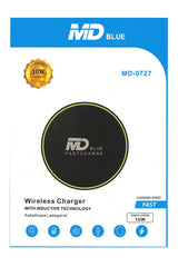 MD Blue draadloze Qi-lader 10W voor iPhone en Samsung, hoofdaanzicht