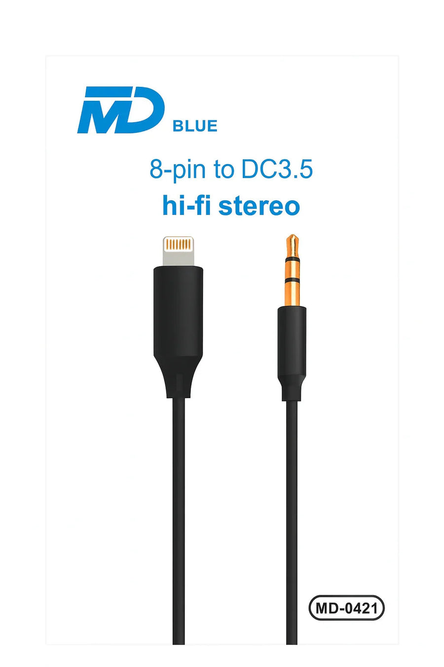MD BLUE audio-adapter van Lightning naar 3.5mm voor iPhone en iPad
