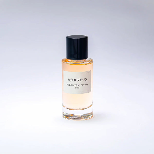Mizori Collection Woody Oud 50 ml parfumflacon van voren gezien