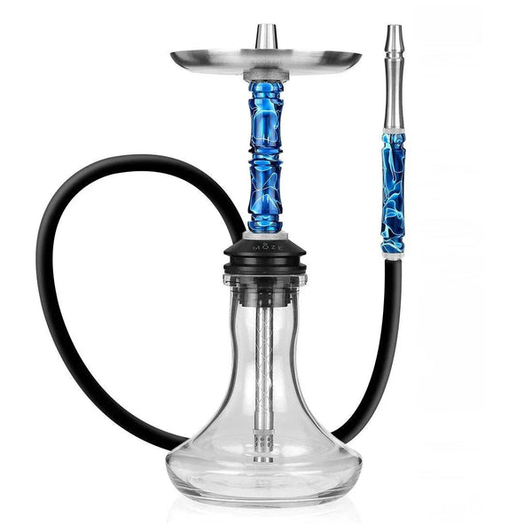 Compacte Moze Breeze Two Wavy Blue hookah met golvend blauw design