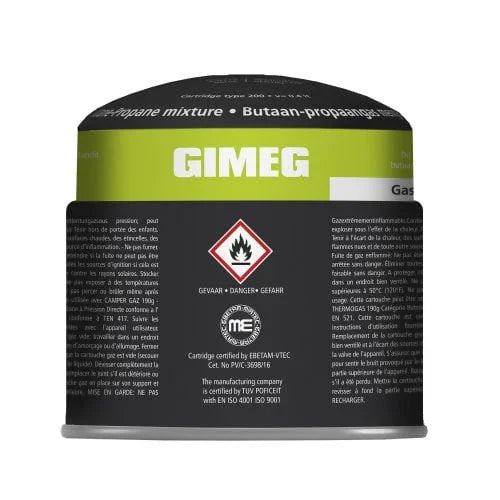 GIMEG navulgas 190 gram voor waterpijp kolenbrander op gas