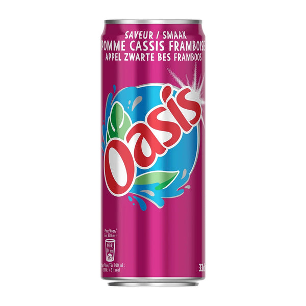 Oasis Cassis Framboise fles frisdrank in zwarte bes en framboos smaak