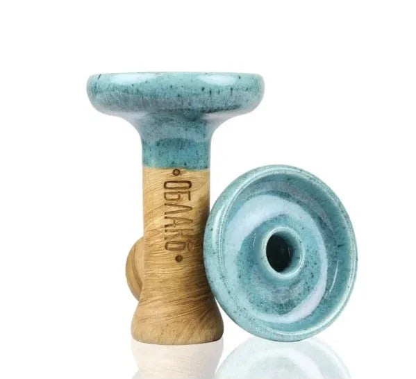 Baby blauwe Oblako Phunnel L hookah bowl met glanzende emaille afwerking