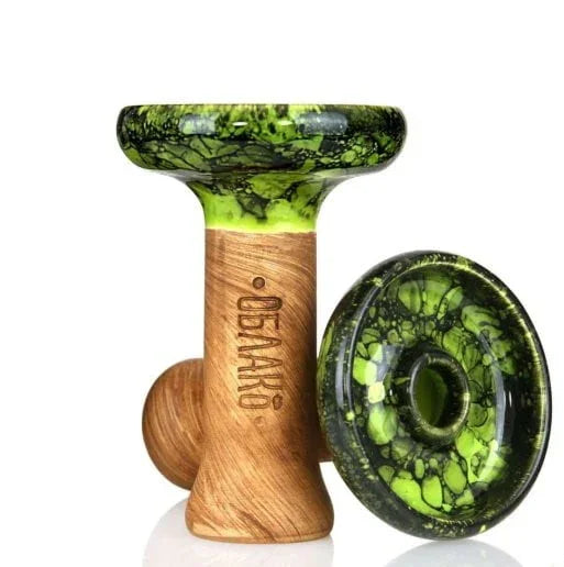 Groene Oblako Phunnel L waterpijp kop van keramiek