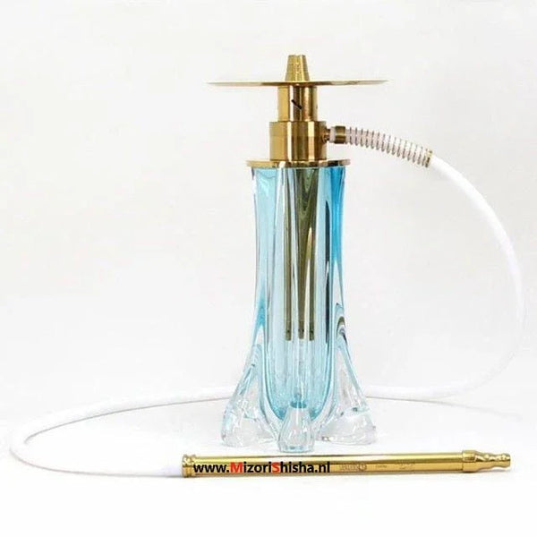 Oduman Dream M2 blauwe compacte shisha, vooraanzicht van de waterpijp