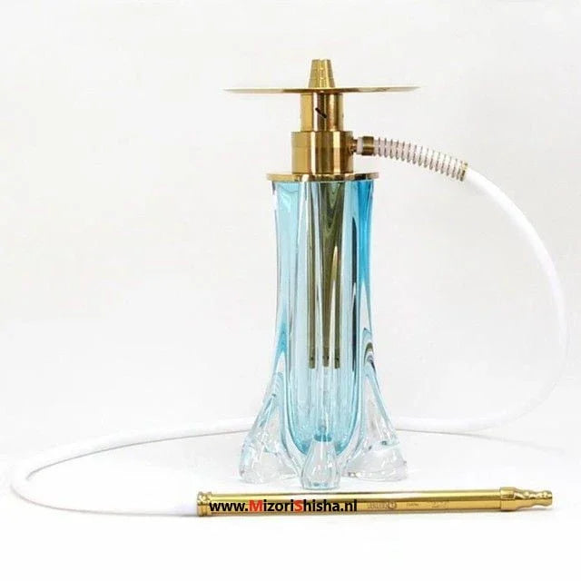 Oduman Dream M2 blauwe compacte shisha, vooraanzicht van de waterpijp