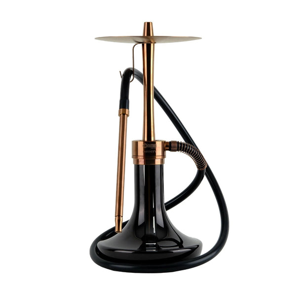 Oduman Infinity bronzen waterpijp van 45 cm met zwarte vaas