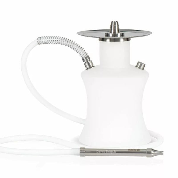 Oduman N2 Matt hookah van 28 cm met mat glazen vaas en RVS kolom