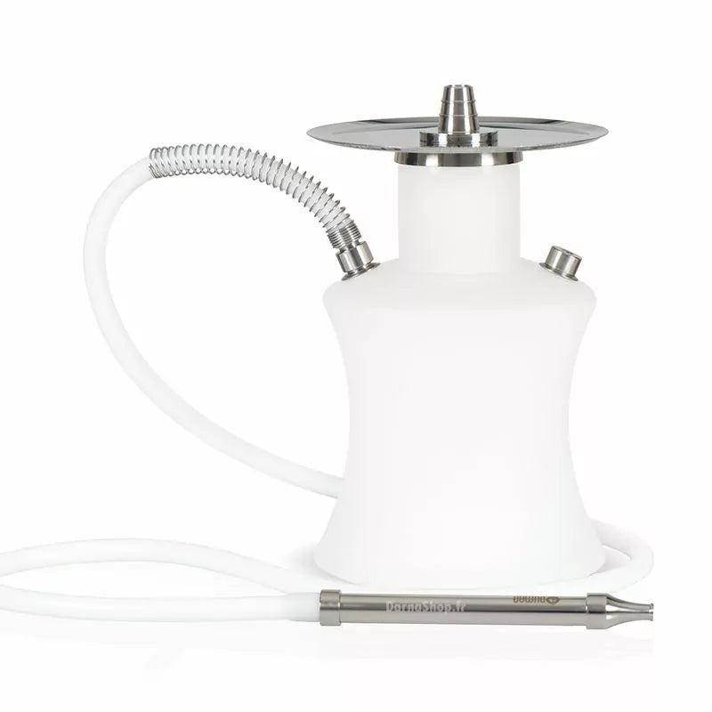 Oduman N2 Matt hookah van 28 cm met mat glazen vaas en RVS kolom