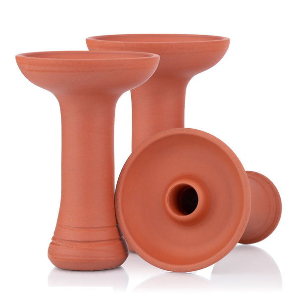 Phunnel Bowl bruin klei waterpijp tabakskop, 12 cm hoog, handgemaakt in Duitsland
