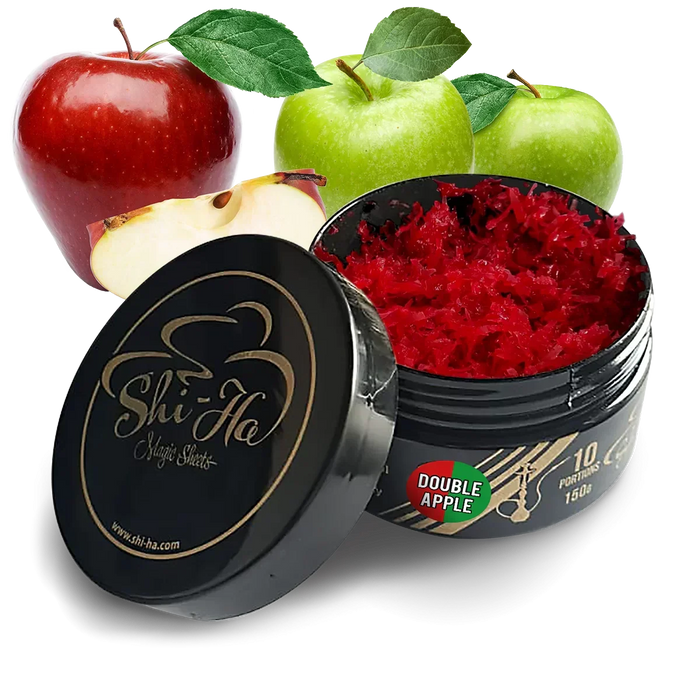Range of shisha flavors on the shelf, sorted by brand and flavor profile.