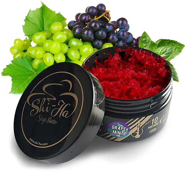 Shi-Ha Grape Mint 150g nicotinevrije waterpijp tabak met druif en munt